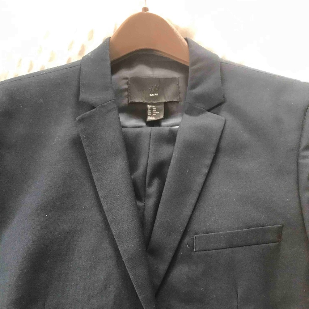Navy Blue H&M Slim Fit Suit